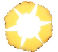 Zerodeko 6Pcs Artificial Lifelike Pineapple Slice Models Fake Fruit Slices Decorative Plastic Fruits Blocks for Home Wall Decor Kitchen Photo Props
