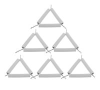 Zerodeko 6pcs Clay Lab Crucible Holder Ceramic Crucible Stand High Temperature Resistance Sturdy Iron Wire Heating Equipment for Chemistry Lab Experiments