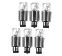 Zerodeko 6pcs Colorful LED Auto Tire Valve Caps Wheel Lights Set, Glow in The Dark Car Tire Lamp Decoration for Night Driving and Cycling