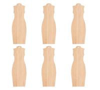 Zerodeko 6pcs Creative Bamboo Bookmarks Set, Unfinished Wooden Bookmarks in Khaki Colour, Writing, Studying, and DIY Decoration for Writers and Students