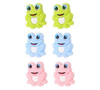 Zerodeko 6pcs Cute Silicone Knitting Needle Caps, Cartoon Frog Needle Tip Protectors, Soft Knitting Craft Supply for Beginner Sewing and Handcraft