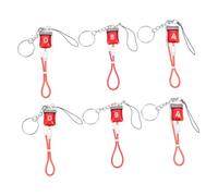 Zerodeko 6pcs Halloween Blood Type Keychains Fake Bloodbag Charms Party Fillers for Women Unique Vampire Pendant Decorations for Horror Festival Accessories