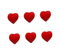 Zerodeko 6Pcs Heart-shaped Tennis Racquet Vibration Dampeners Silicone Shock Absorber for Racket Comfort Control Red