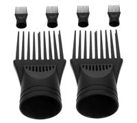 Zerodeko 6pcs Heat Resistant Blow Dryer Comb Attachment Plastic Wind Diffuser Replacement Wide Tooth Hairdressing Tool for Stylists Travel-friendly Hair Dryer Accessories