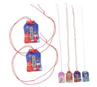 Zerodeko 6pcs Japanese Omamori Lucky Blessing Bags Brocade Charms Pendant Sachets for Car Window Home Decor Feng Shui Safety and Wealth Protection