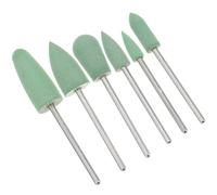 Zerodeko 6pcs Nail Drill Bit for Women Nails Portable Manicure Drill Bits with Cone-shaped Polishing Head Small Lightweight for Home and Salon Use