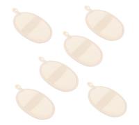 Zerodeko 6Pcs Natural Loofah Bath Towels Exfoliating Back Scrubbers with Hanging Lightweight Body Wash Cloths for Home Spa Camping Beige