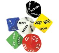 Zerodeko 6pcs Plastic Multi Sided Dice Set for Party Games and Board Game Tool Lightweight and Practical Small Dice Prop Easy to Carry for Parties Random Color