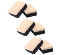 Zerodeko 6pcs Portable Chalkboard Erasers with Wooden Handle and Felt Material, Light in Weight Teacher Supplies for Classroom and Office Buildings, Sturdy and Easy to Use