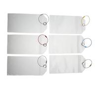 Zerodeko 6pcs PVC Luggage Id Tags with Personalization Space and Lost Prevention Design, Sturdy Iron and Plastic Case Tags for Suitcases, for Travel and Aircraft Baggage Identification