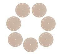 Zerodeko 6pcs Round Wooden Clock Faces for DIY Wall Clock Replacement, Blank Wood Dial Discs with Arabic Numerals, 23cm Diameter, for Home and Office Crafting Projects