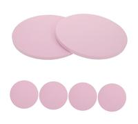 Zerodeko 6pcs Round Yoga Knee Mat Pad Soft Cushion for Elbow and Knee Portable Pink Fitness Exercise Mat for Core Workouts Plank Yoga and Outdoor Use