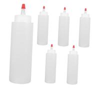 Zerodeko 6pcs Sauce Squeeze Bottle Kitchen Oil Dispenser for Ketchup Salad Dressing Nozzle for Condiment Bottles for Cooking