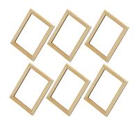 Zerodeko 6pcs Scale Dollhouse Accessories Small Picture Frames for Miniature Decoration