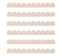 Zerodeko 6pcs Scalloped Decorative Wood Trim Door Frame Border Unfinished Wooden Fine Finish Elegant Artistic Design for DIY Enthusiasts Home Decor Projects