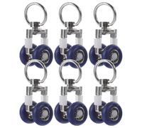 Zerodeko 6Pcs Silent Electric Curtain Track Pulleys Drapery Curtain Rollers Window Track Wheels Smooth Movement Accessories for Home Window Hardware