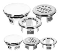 Zerodeko 6pcs Sink Overflow Cover Plastic Basin Hole Cover Wash Basin Overflow Ring Replacement Bathroom Accessory Bathroom Wash Basin Overflow Ring Grommet