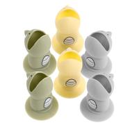 Zerodeko 6pcs Soft Silicone Toothbrush Covers with Mini Dinosaur Design, Reusable Vertical Placement Protective Caps for Travel and Bathroom Use, Portable Toothbrush Covers for Dorm