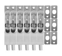 Zerodeko 6pcs Stainless Steel Flush Bolt Door Latch Locks with Corrosion Resistance and Easy Installation for Interior and Barn Doors Suitable and Hospitals