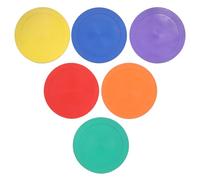 Zerodeko 6pcs Tpe Flat round Spot Markers for Soccer and Basketball Training Enhanced Visibility and Team Building Features, for Football Practice and Sports Agility Drills