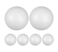 Zerodeko 6Pcs White Polystyrene Foam Balls 12Cm Solid Round Craft Spheres for DIY Christmas Ornaments, School Modeling, Snowman Making and Art Projects