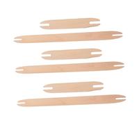 Zerodeko 6pcs Wood Weaving Tool Lightweight Shuttle Sticks for Knitting Scarf Tapestry DIY Craft Projects Easy Handling with Neat Edge Finish for Home Handmade