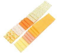 Zerodeko 7pcs Cotton Quilting Fabric Strips Bulk Delicate Pattern Assorted Colour Patchwork Cloth for Craft Projects and Wrappers