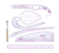 Zerodeko 7pcs Curve Cutting Ruler Yardstick Tailors Ruler Multi-function Good Flexibility Plastic Variety of Clothing Curves for Clothing Design