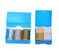 Zerodeko 7pcs Metal Density Cube Set Copper Iron Aluminum Blocks Cylinder Science Education Tool for Physics Experiments at for Material Density Studies