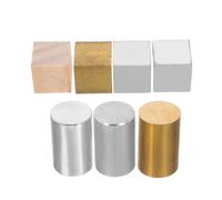 Zerodeko 7Pcs Metal Density Cube Set for Science Lab, Aluminum Iron Copper Metal Blocks with 2.5Cm Square and 1.8Cm Cylinder Shapes, Chemistry Equipment for Density and Specific Gravity