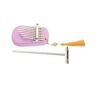 Zerodeko 8-key Purple Oval Thumb Piano Kalimba Set for Beginners - Portable Mini Finger Piano with Full Accessories and Box, Compact Musical Instrument for Travel and Music Creation