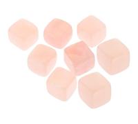 Zerodeko 8 Pcs Whiskey Stones Ice Cubes, Crystal Ice Cube Stones for Drinks and Whiskey, Reusable, Pink, Elegant Presentation, Birthday Favor for Grandfathers and Husbands