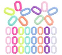Zerodeko 800pcs Detachable Acrylic Chain Link Rings Bag Chain Linking Rings Multi-Purpose Reusable Assorted Color Craft Project Manual Creation Accessories