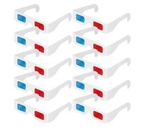 Zerodeko 80pcs Disposable 3d Cardboard Glasses with Red and Cyan Lenses, Lightweight Paper Frames for Movies and Streaming Video, Travel-friendly Design for Theatre and Exhibition Use