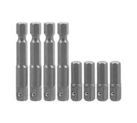 Zerodeko 8pcs 1/4 Inch Hex to Square Socket Adapter, 25mm and 50mm Lengths