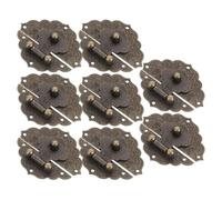 Zerodeko 8pcs Antique Embossing Metal Box Clasp Latches for Small Wooden Boxes, Decorative Vintage Lock Hasps with Timeless Asian Aesthetic, for Home Decoration and Studies