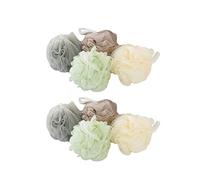 Zerodeko 8pcs Bath Sponge Balls with Short Rope Pe Material Bath Flower Puff for Gentle Body Scrub Convenient to Hang for Daily Shower Use Random Color
