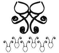 Zerodeko 8pcs Black Cloth Halloween Hair Band with Ant Tentacles Design, Wear and Break Resistant Headband for Halloween Party and DIY Hair Decor Accessories