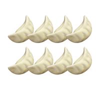 Zerodeko 8pcs Ceramic Chopstick Rest Holder Dumpling Shape Chopsticks Rest Holder Beige Easy to Clean Restaurant and Office