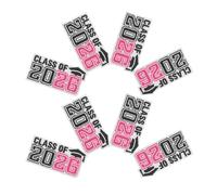 Zerodeko 8pcs Embroidered Graduation Applique Grad Patches for Bags Accessories 2026 Graduation Season Easy DIY Use Sew on Application Polyester Hot Melt Adhesive