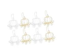 Zerodeko 8pcs Halloween Pumpkin Carriage Candy Boxes Gold Wire Candy Holders for Weddings Parties Autumn Celebrations Treat Containers with Capacity and Easy Maintenance