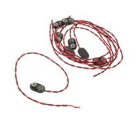 Zerodeko 8pcs I-Type 9V Battery Snap Connector with 300mm Wire Adapter Cable Hard Plastic Buckle Clip for Pickup Battery Box Connection in Electronics