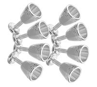 Zerodeko 8pcs Mini Dollhouse Wine Glass Accessories Tiny Stemware Goblets for Dollhouse Kitchen Model Realistic Miniature Glassware for Pretend Play Party Setup