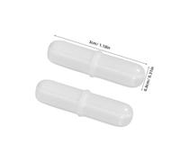 Zerodeko 8pcs Mini Magnetic Stir Bar Ptfe Coated White Laboratory Mixer Rods Magnet for Stable Stirring and Noise Reduction in Experimental Testing