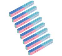 Zerodeko 8pcs Nail File Block Nail Polisher File 6 Sides 7 Steps Sponge Washable Assorted Color for Professional Use Women