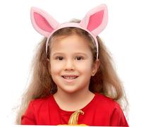 Zerodeko 8pcs Pink Puppy Ear Headband Flexible Pig Ear Costume Accessory for Halloween Party Stage Performance Prop Fits