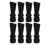 Zerodeko 8pcs Plastic Aquarium Pump Duckbill Nozzle, Rotatable 20mm Outlet | Flat Fan Mouth, Splash Reduction and Low Noise Flow, Black PC Fitting for Return Plumbing