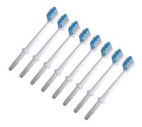 Zerodeko 8pcs Replacement Brush Heads for Oral Irrigator White, Abs Material, Designed to Clean the Gumline and Shadow Zone Between Teeth, Suitable for Daily Oral Care