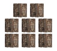 Zerodeko 8pcs Reptile Cork Bark Terrarium Background for Amphibians Brown | Natural Texture, Realistic Tree Bark Effect, Hideout Creation, Safe for Pets, DIY Terrarium Projects