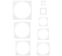 Zerodeko 8pcs Reusable Plastic Circle Drawing Stencils Set, DIY Painting and Craft Templates, Small Round Art Stencil Kit for Scrapbooking and Drawing Projects